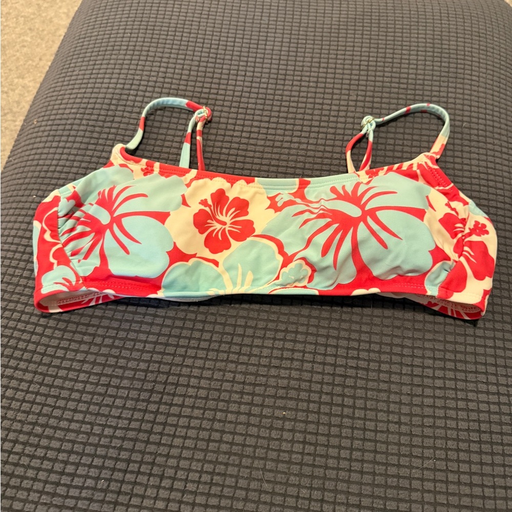 Wild Fable Red and Blue Floral Bikini Top for Teen Girl